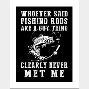 Reeling in Laughter: Fishing Knows No Gender! Posters and Art